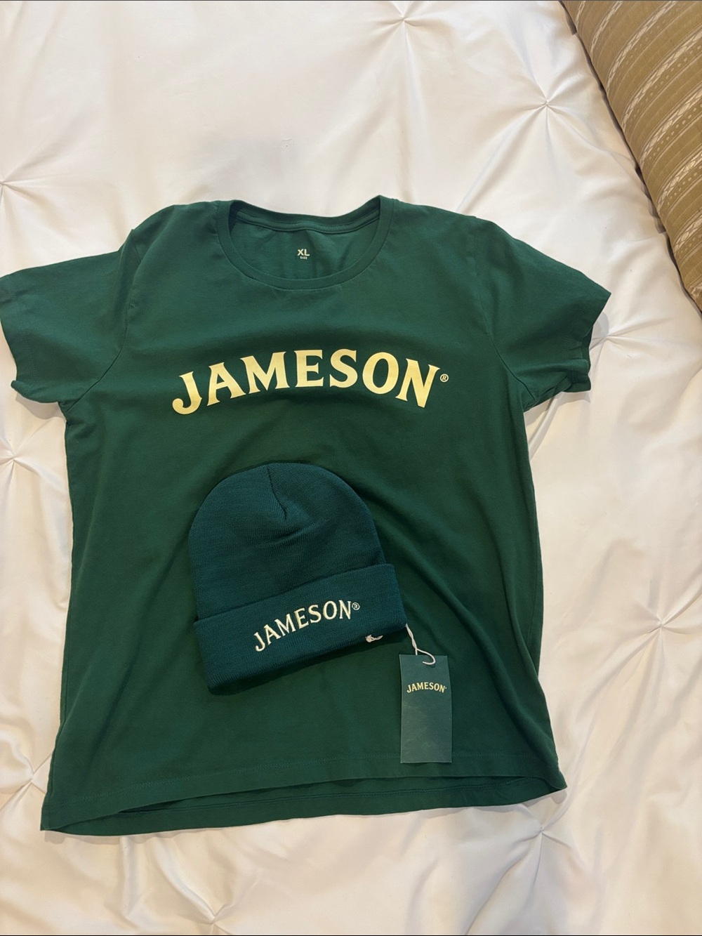 Jameson Green Logo Tee and Beanie Set